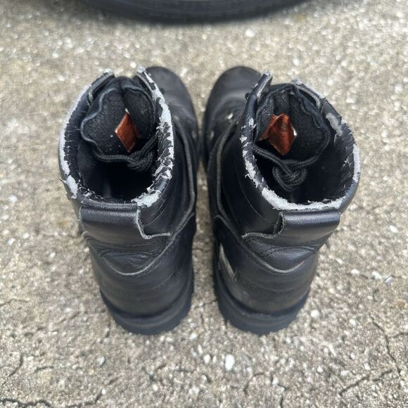 Harley Davidson Faded Glory Leather Moto Boots Womens 9 Lace Up Vintage 81024 - Picture 11 of 16